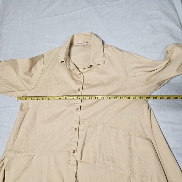 Acqua & Limone Lagenlook Layered Asymmetric Top Tunic Blouse Shirt One Size - Picture 10 of 11